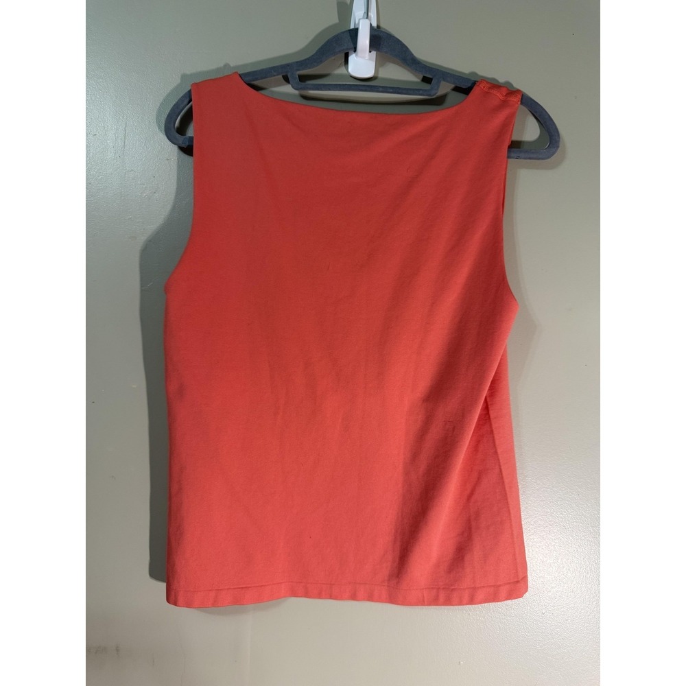 Bagatelle Womens Coral Orange Scoop Neck Sleeveless Tank Top L/XL Stretch 83250 - Picture 5 of 5